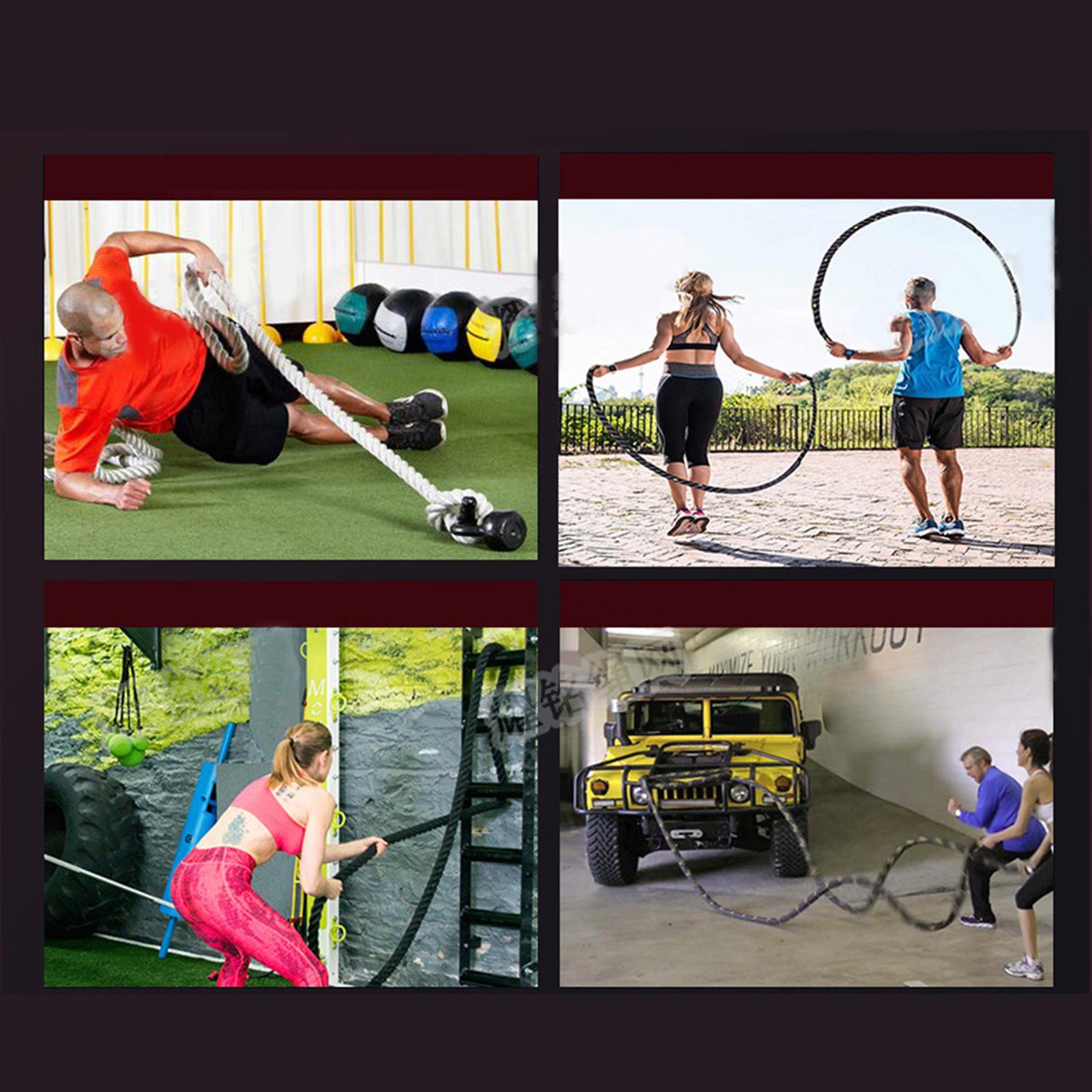 Battle Rope Heavy - เชือกกระโดดออกกำลังกายแบบหนัก อุปกรณ์ฝึกซ้อมมวย เชือกแบทเทิลสำหรับออกกำลังกาย สำหรับการฝึกซ้อมมวยในโรงยิมหรือที่บ้าน