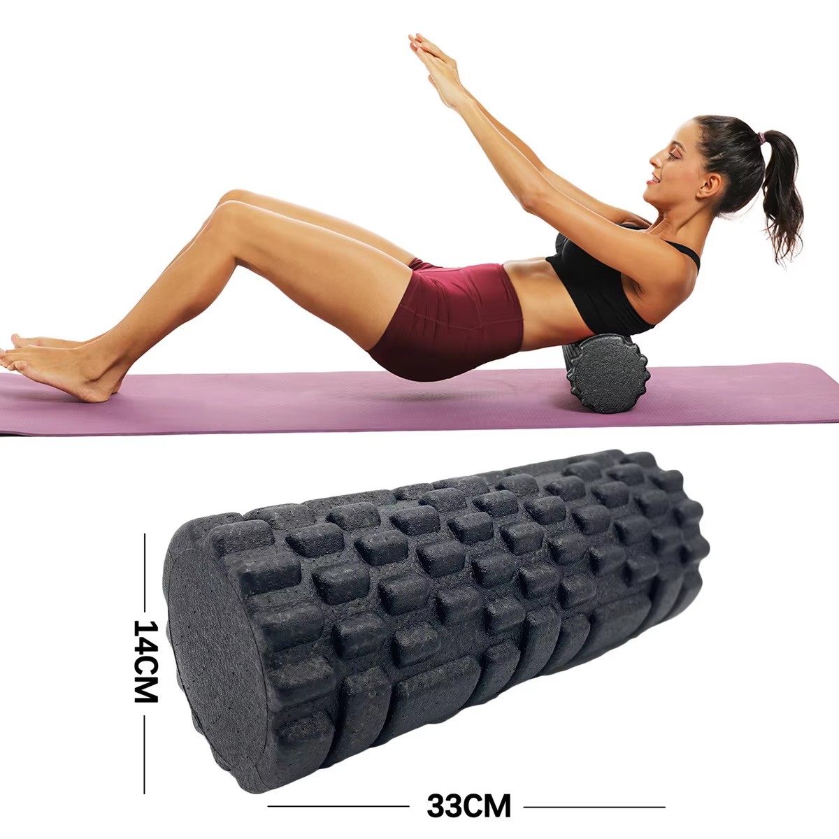 Home Gym Yoga - 30/33 ซม.ฟิตเนสโฟม Roller ลูกกลิ้งนวดโยคะ EPP พิลาทิสโฟมกล้ามเนื้อนวด