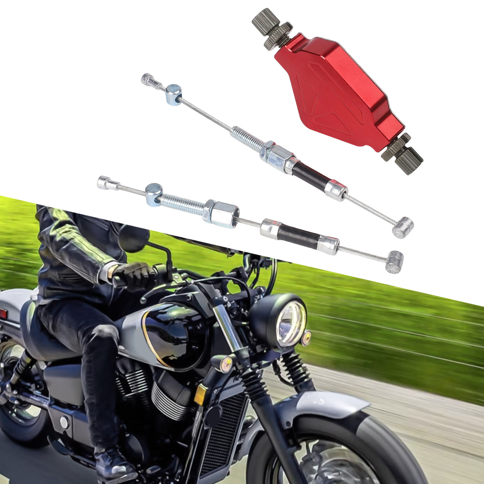Lat Pulldown Cable - ระบบคลัตช์แบบดึงง่ายสำหรับมอเตอร์ไซค์ คันโยกสตั๊นท์พร้อมสายอะลูมิเนียม CNC สำหรับมอเตอร์ไซค์ทุกประเภท อะไหล่คลัตช์มอเตอร์ไซค์